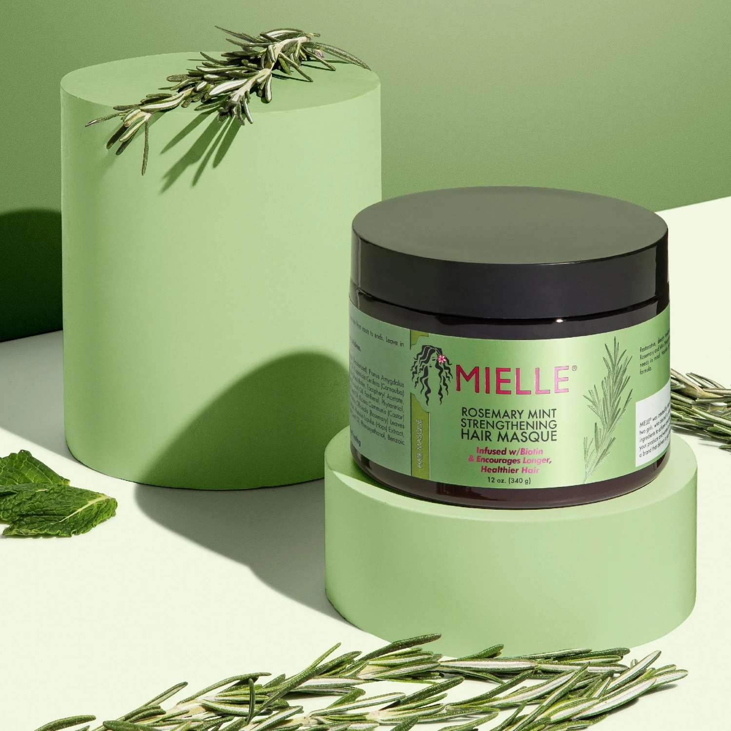 Mielle Rosemary Mint Strengthening Hair Masque 340g 4 Mielle Rosemary Mint Strengthening Hair Masque 340g - Image 2