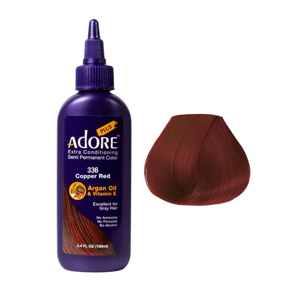 Adore Plus Semi Permanent Hair Color 336 Copper Red 100ml 3 Adore Plus Semi Permanent Hair Color 336 Copper Red 100ml