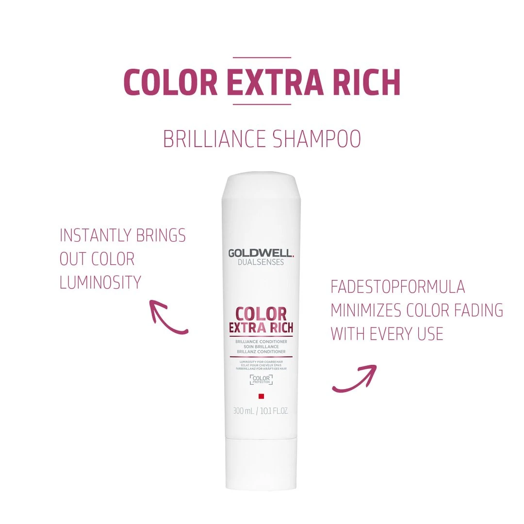 Goldwell Dualsenses Color Extra Rich Brilliance Shampoo 300ml 4 Goldwell Dualsenses Color Extra Rich Brilliance Shampoo 300ml - Image 2