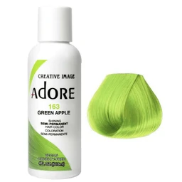 Adore Semi Permanent Hair Colour Green Apple 163 118ml 3 Adore Semi Permanent Hair Colour Green Apple 163 118ml
