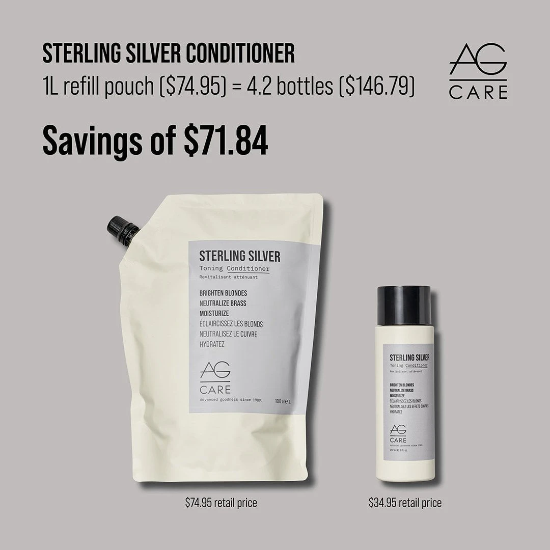 AG Care Sterling Silver Toning Conditioner 1L 6 AG Care Sterling Silver Toning Conditioner 1L - Image 4