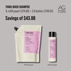 AG Care Thikk Wash Volumizing Shampoo 1L 12 AG Care Thikk Wash Volumizing Shampoo 1L -Goldwell Shop Thikk Wash 927077