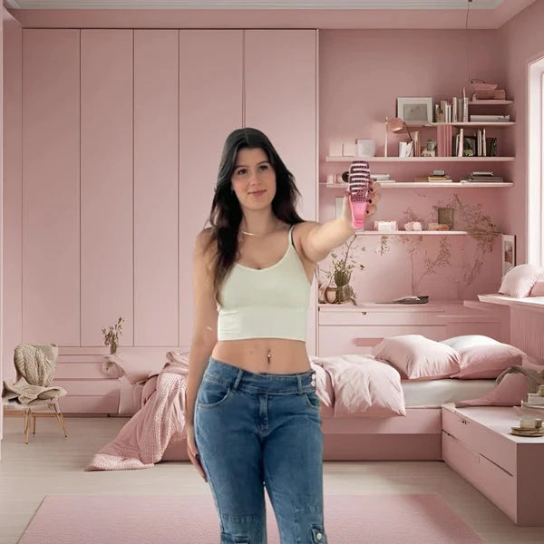 Ugly Swan Scream-Free Detangling Brush Palm Bubblegum Magic 7 Ugly Swan Scream-Free Detangling Brush Palm Bubblegum Magic - Image 5