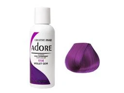 Adore Semi Permanent Hair Colour Violet Gem 114 118ml 3 Adore Semi Permanent Hair Colour Violet Gem 114 118ml