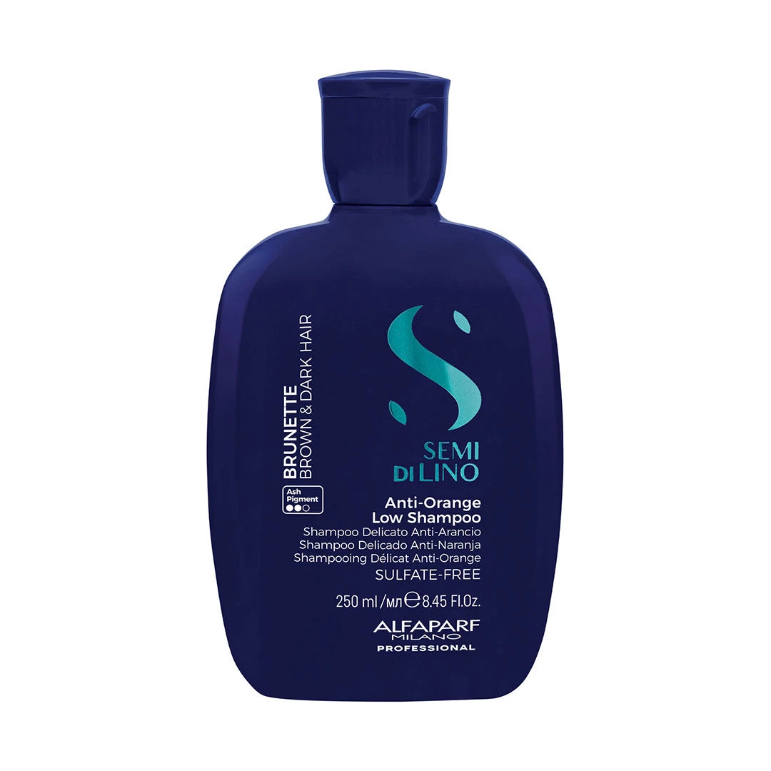 Alfaparf Milano Semi Di Lino Brunette Anti-Orange Low Shampoo 250ml 3 Alfaparf Milano Semi Di Lino Brunette Anti-Orange Low Shampoo 250ml