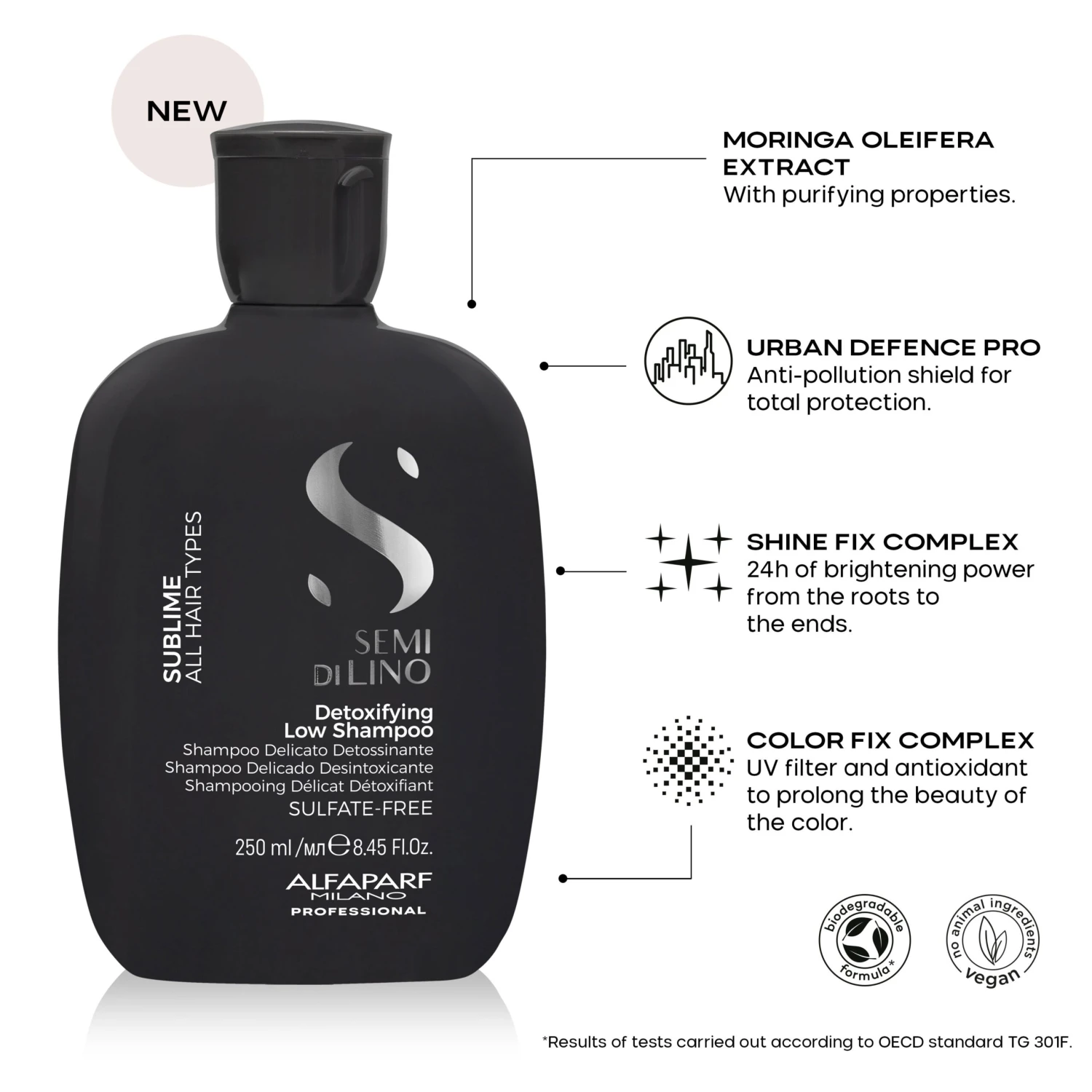 Alfaparf Milano Semi Di Lino Sublime Detoxifying Low Shampoo 250ml 4 Alfaparf Milano Semi Di Lino Sublime Detoxifying Low Shampoo 250ml - Image 2