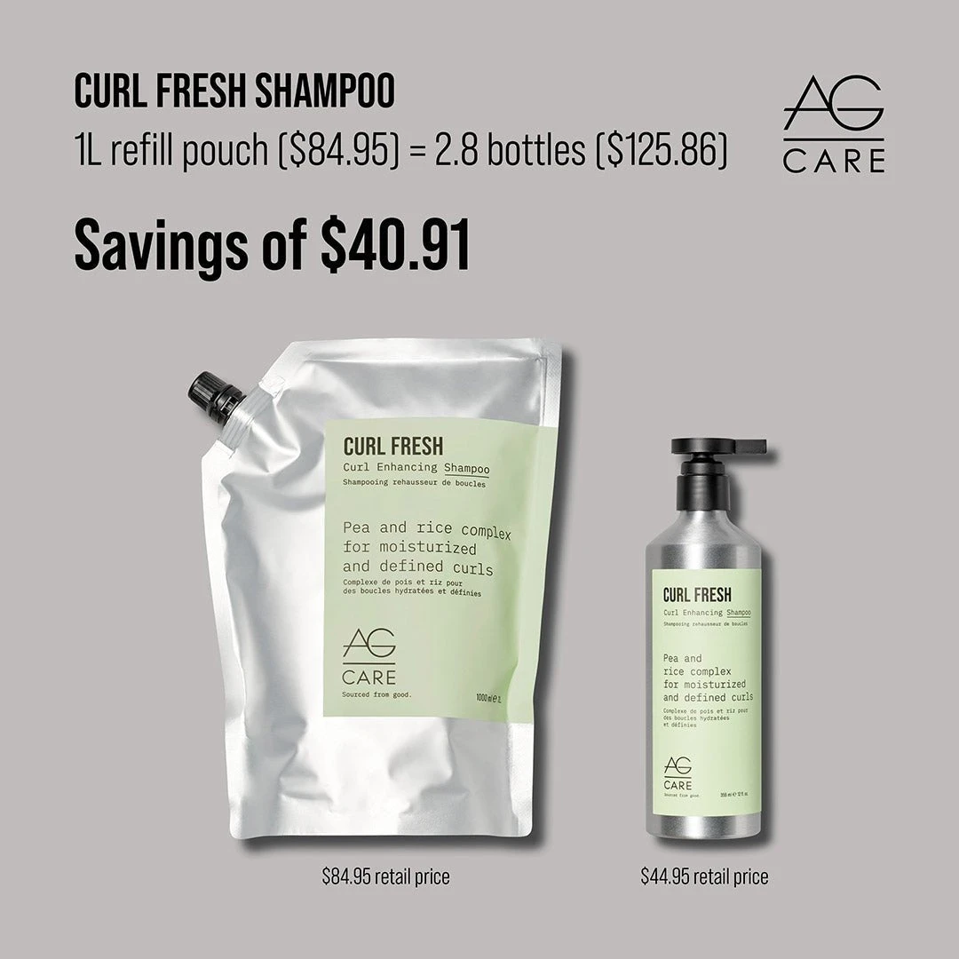 AG Care Curl Fresh Curl Enhancing Shampoo 1L 6 AG Care Curl Fresh Curl Enhancing Shampoo 1L - Image 4