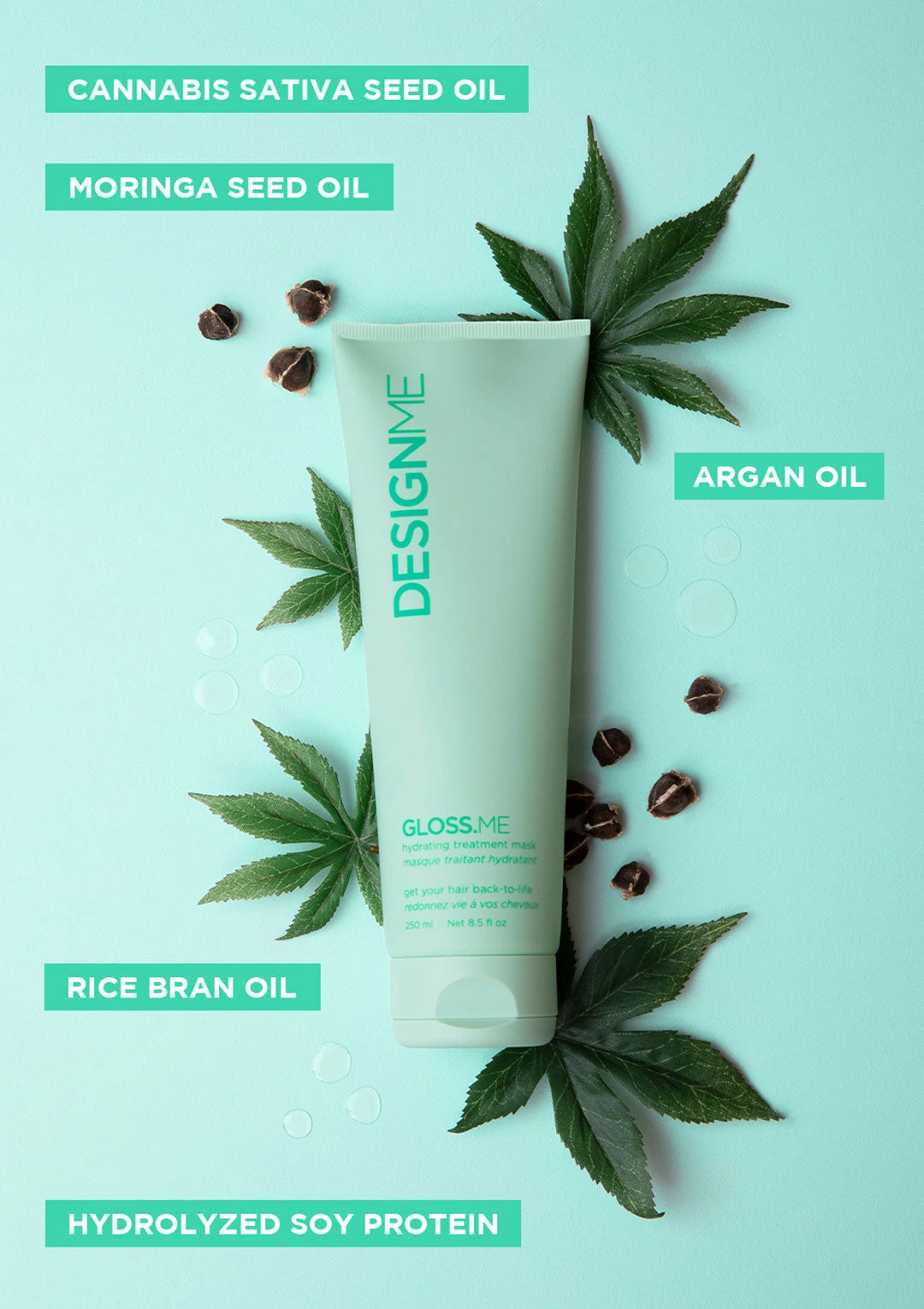 DesignMe Gloss.Me Hydrating Treatment Mask 250ml 5 DesignMe Gloss.Me Hydrating Treatment Mask 250ml - Image 3