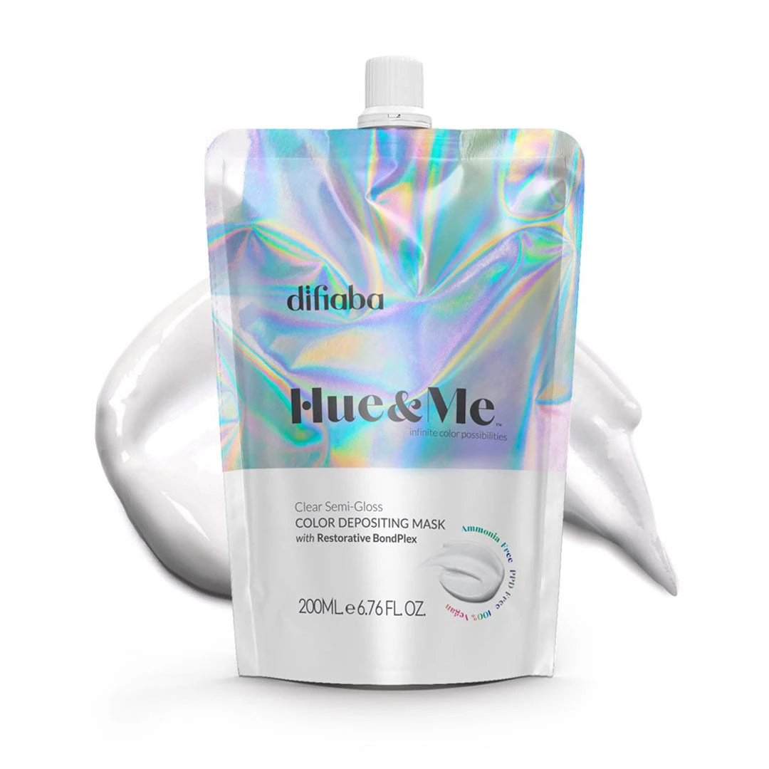 Difiaba Hue&Me Clear Semi-Gloss Color Depositing Mask 200ml 3 Difiaba Hue&Me Clear Semi-Gloss Color Depositing Mask 200ml
