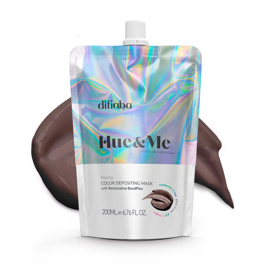 Difiaba Hue&Me Mocha Color Depositing Mask 200ml 3 Difiaba Hue&Me Mocha Color Depositing Mask 200ml