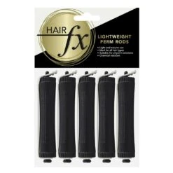Hair FX Lightweight Perm Rods 17mm Black 5pc