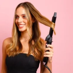 Mermade Hair Spin Curler 25mm Black -Goldwell Shop mermade hair spin hair curler black 25mm model 950945