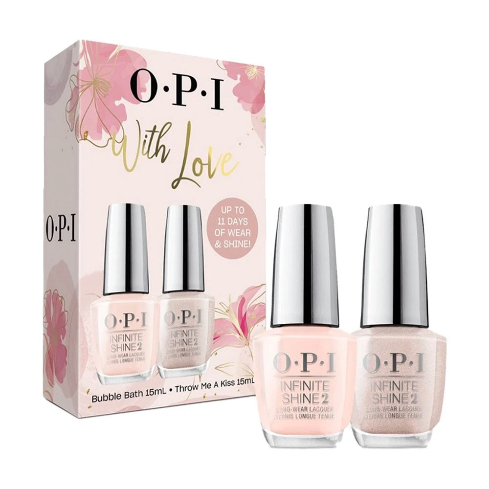 OPI Infinite Shine Bubble Bath™ & Throw Me A Kiss Duo Pack 3 OPI Infinite Shine Bubble Bath™ & Throw Me A Kiss Duo Pack
