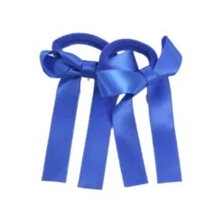 Where On Earth Satin Pony Bow Royal Blue
