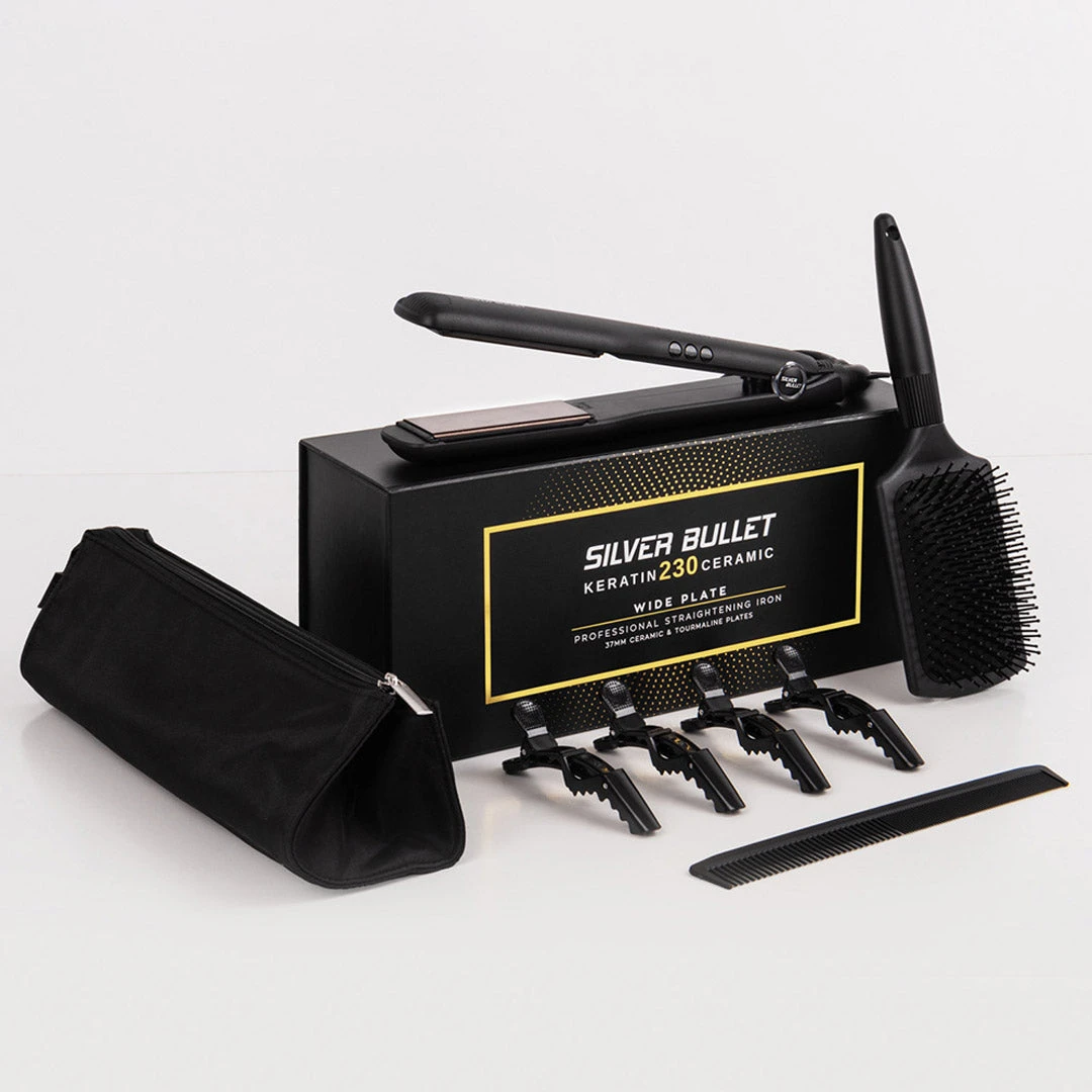 Silver Bullet Keratin 230 Ceramic Tourmaline Wide Plate Straightener 37mm 4 Silver Bullet Keratin 230 Ceramic Tourmaline Wide Plate Straightener 37mm - Image 2