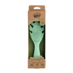 Wet Brush Go Green Detangler Brush Green 7 Wet Brush Go Green Detangler Brush Green -Goldwell Shop wet brush go green leaf green 3 509166
