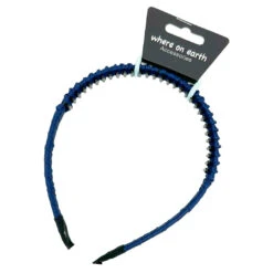 Where On Earth Wrapped Teeth Hairband Navy Blue