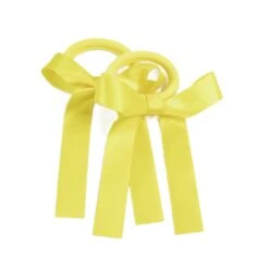 Where On Earth Satin Pony Bow Yellow